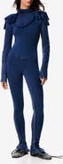 Desigual Texture Mock Neck Long Sleeve Jumpsuit