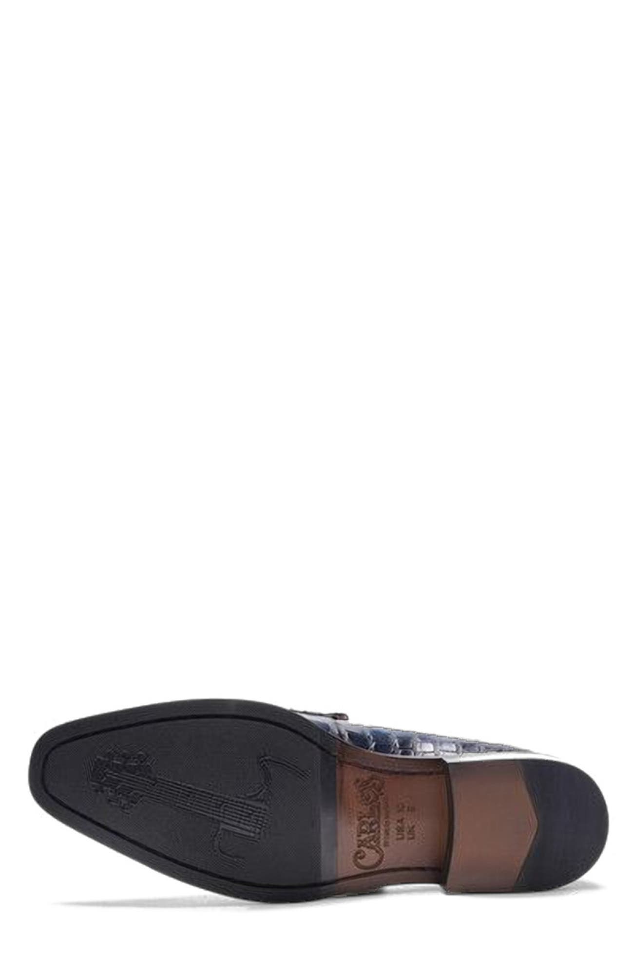 Nocturne Penny Loafer, Alternate, color, Navy Croco Print