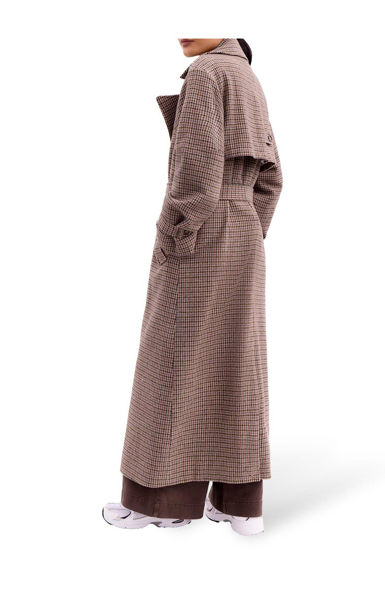 Ro&Zo Multi Check Trench Belted Coat, Alternate, color, Multi