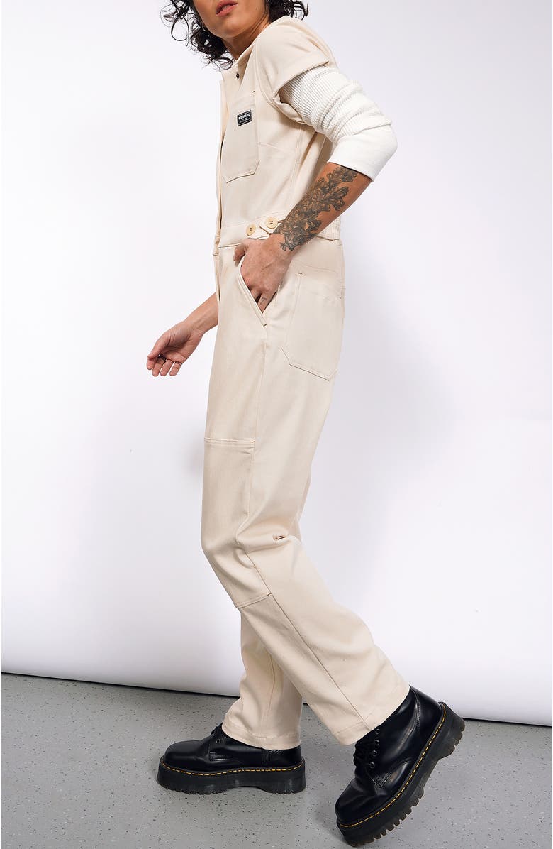 WILDFANG Essential Denim High Waisted Coverall, Alternate, color, 