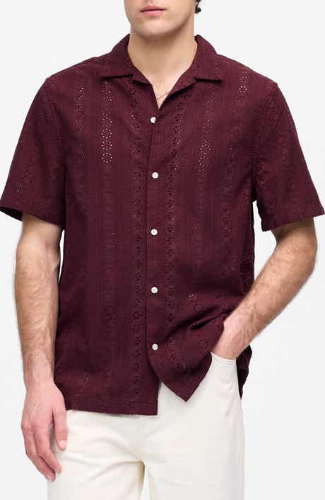 Madewell Short Sleeve Button-Up Shirt in Embroidered Cotton