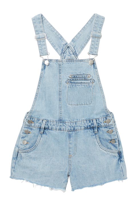 Front Pocket Distressed Shortall (Big Girls)