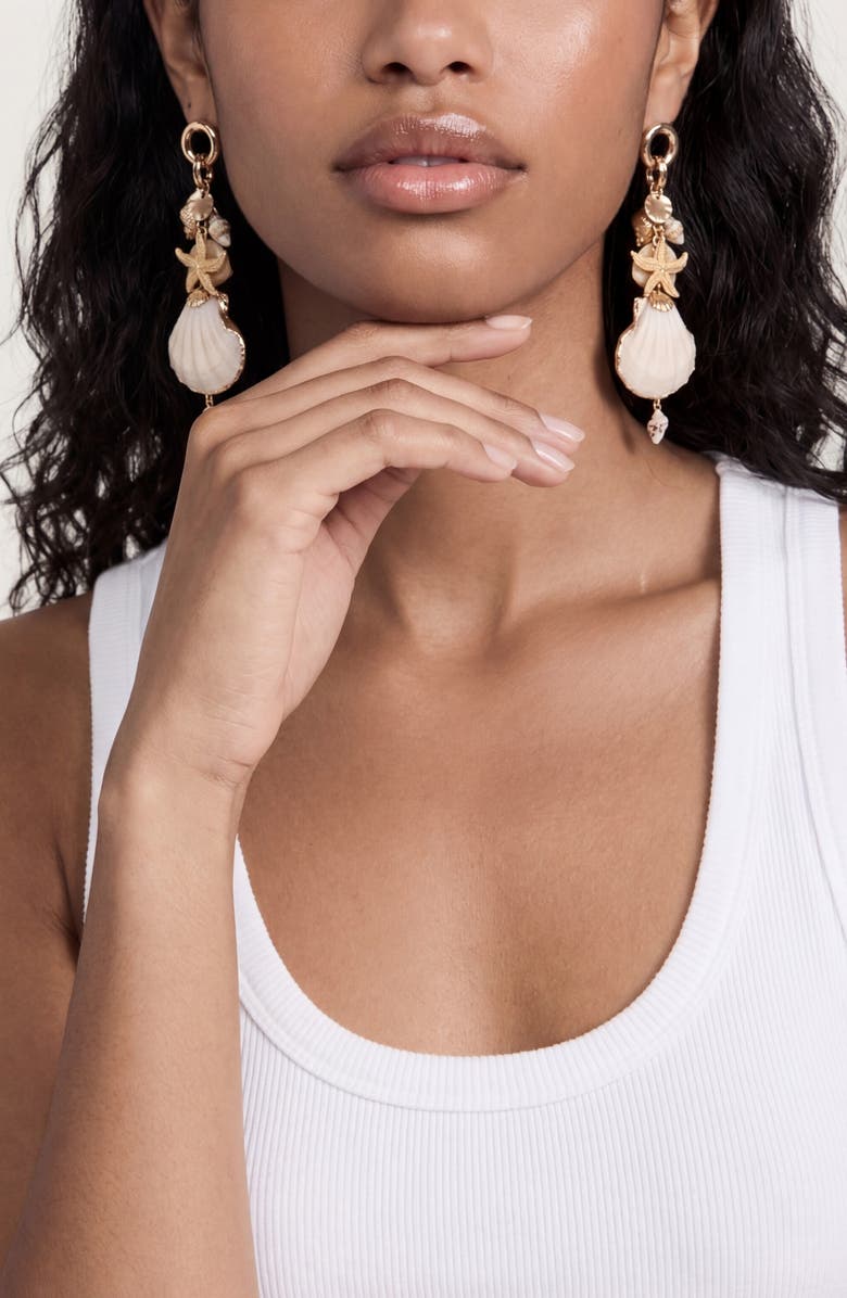 Ettika Mermaid Tears Earrings, Alternate, color, Gold