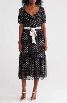 Julia Jordan Puff Sleeve Midi Dress