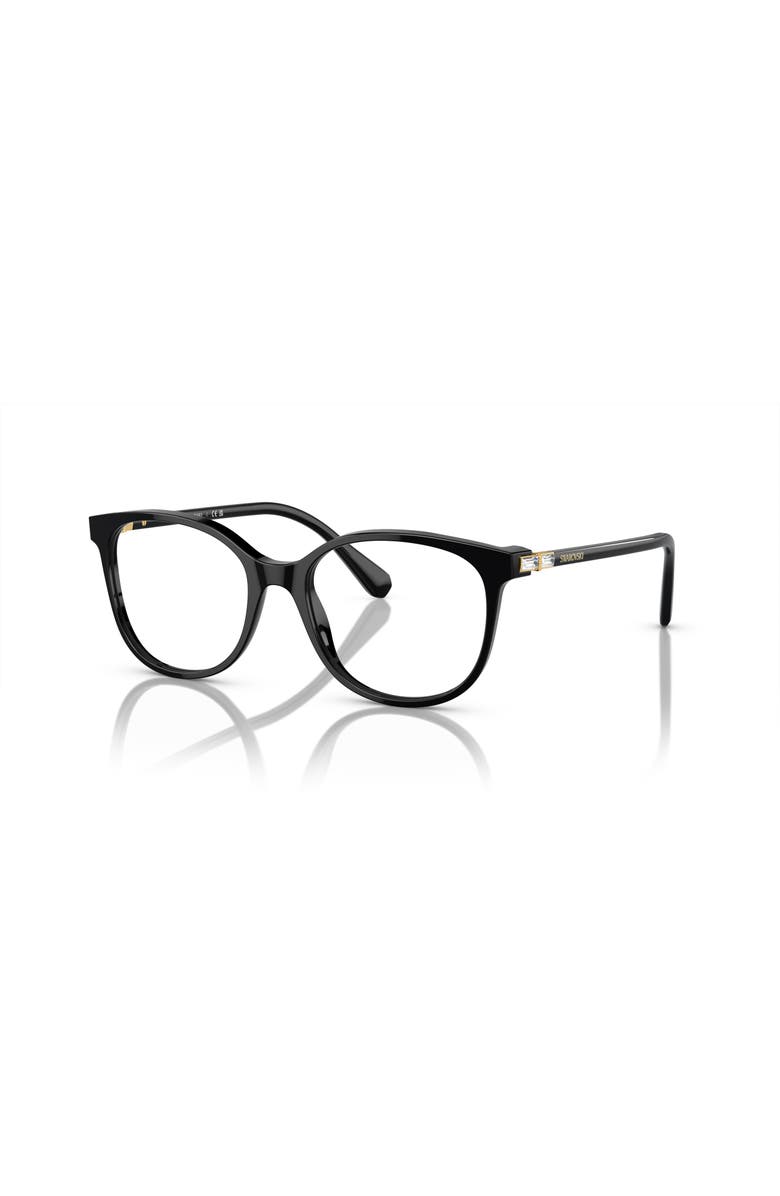 Swarovski 51mm Square optical glasses, Main, color, Black