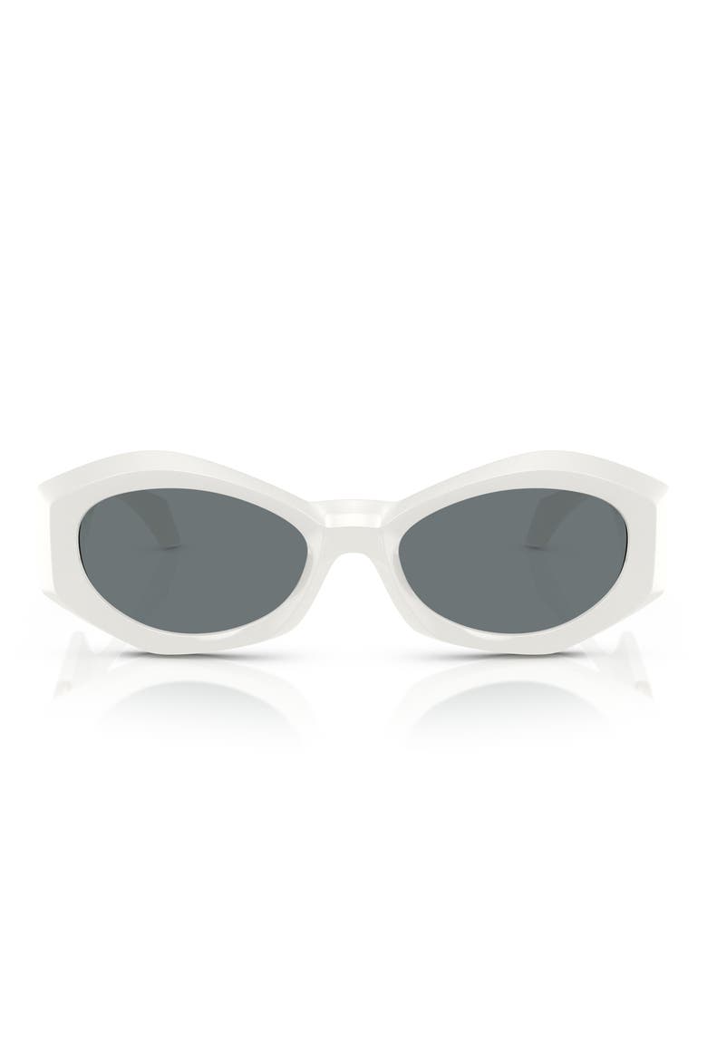 54mm Irregular Sunglasses, Main, color, WHITE
