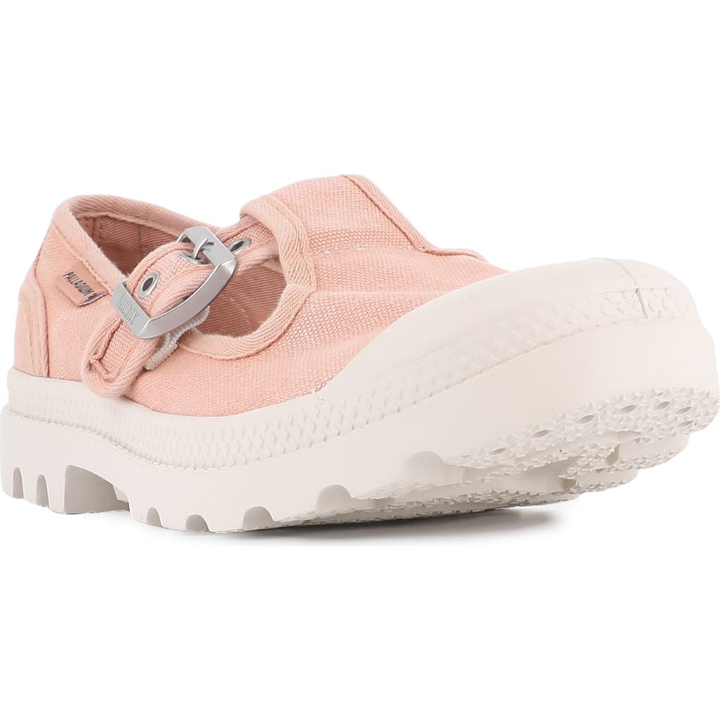 Palladium Pampa Mary Jane Flat In Peaskin