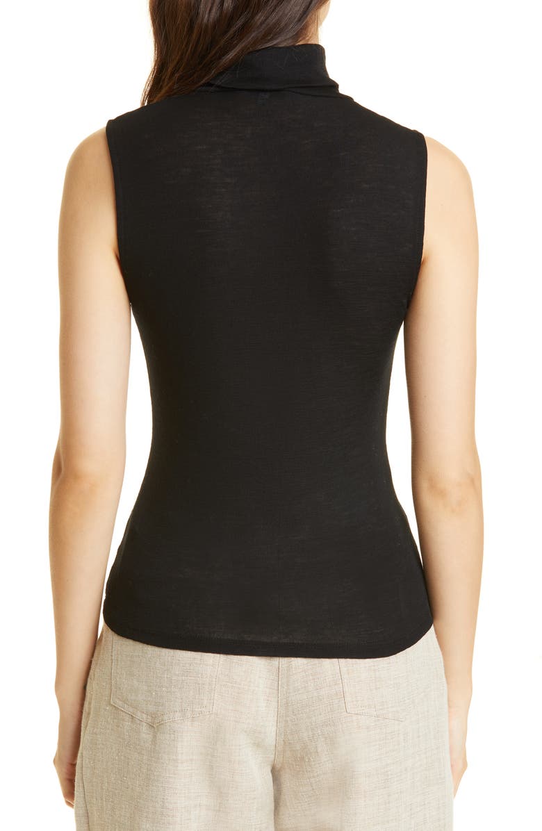 Vince Sleeveless Turtleneck Wool Top, Alternate, color,