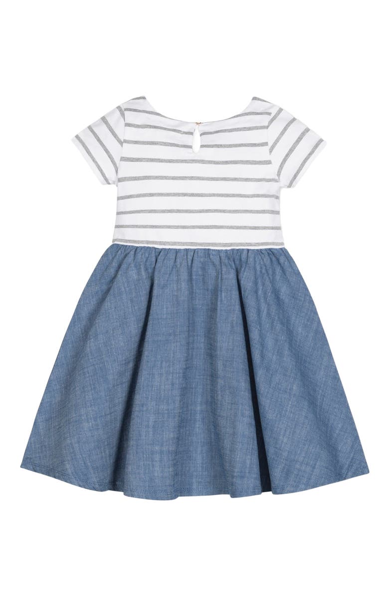 Hope & Henry Girls' Organic Short Sleeve Skater Dress, Kids, Alternate, color, 