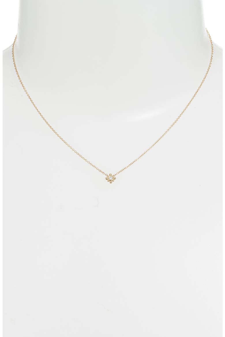 Bead Diamond Station Necklace, Alternate, color, DIAMOND/ YELLOW GOLD