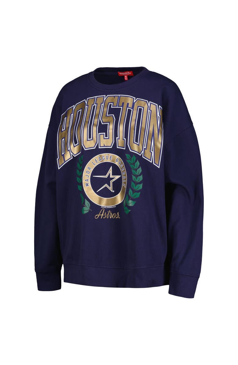 Mitchell & Ness Women's Mitchell & Ness Navy Houston Astros Cooperstown Collection Logo Pullover Sweatshirt, Alternate, color, Navy