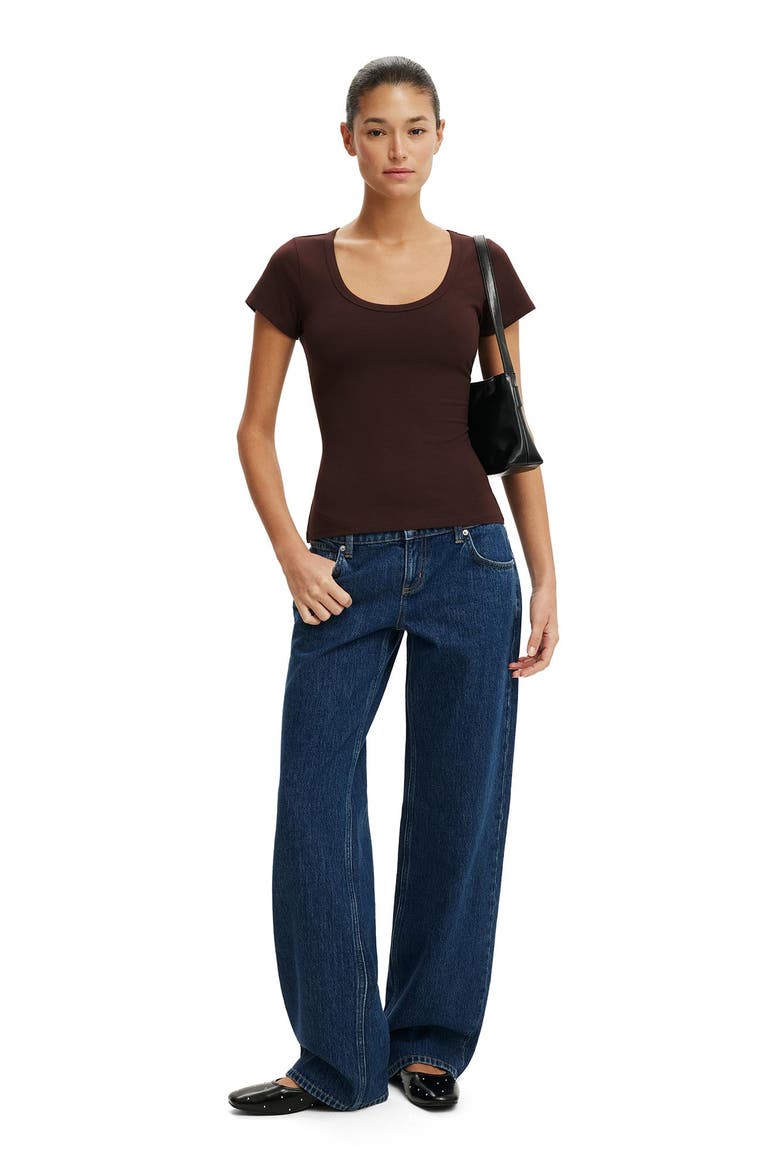Women's Everyday Smooth Scoop Neck Tee, Alternate, color, Dark Oak