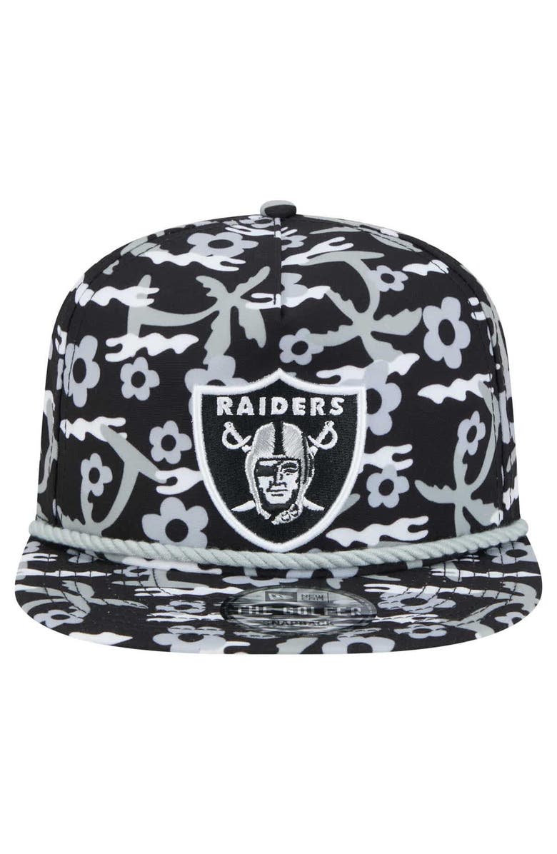 New Era Men's New Era Black Las Vegas Raiders Wakey Wakey Golfer Snapback Hat, Alternate, color, Black