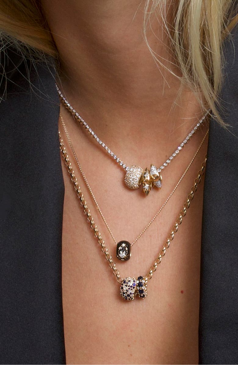 Adina Reyter Rolo Chain Necklace, Alternate, color, Yellow