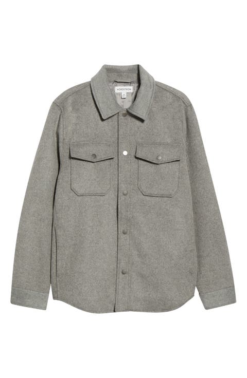 Wool Blend Shirt Jacket