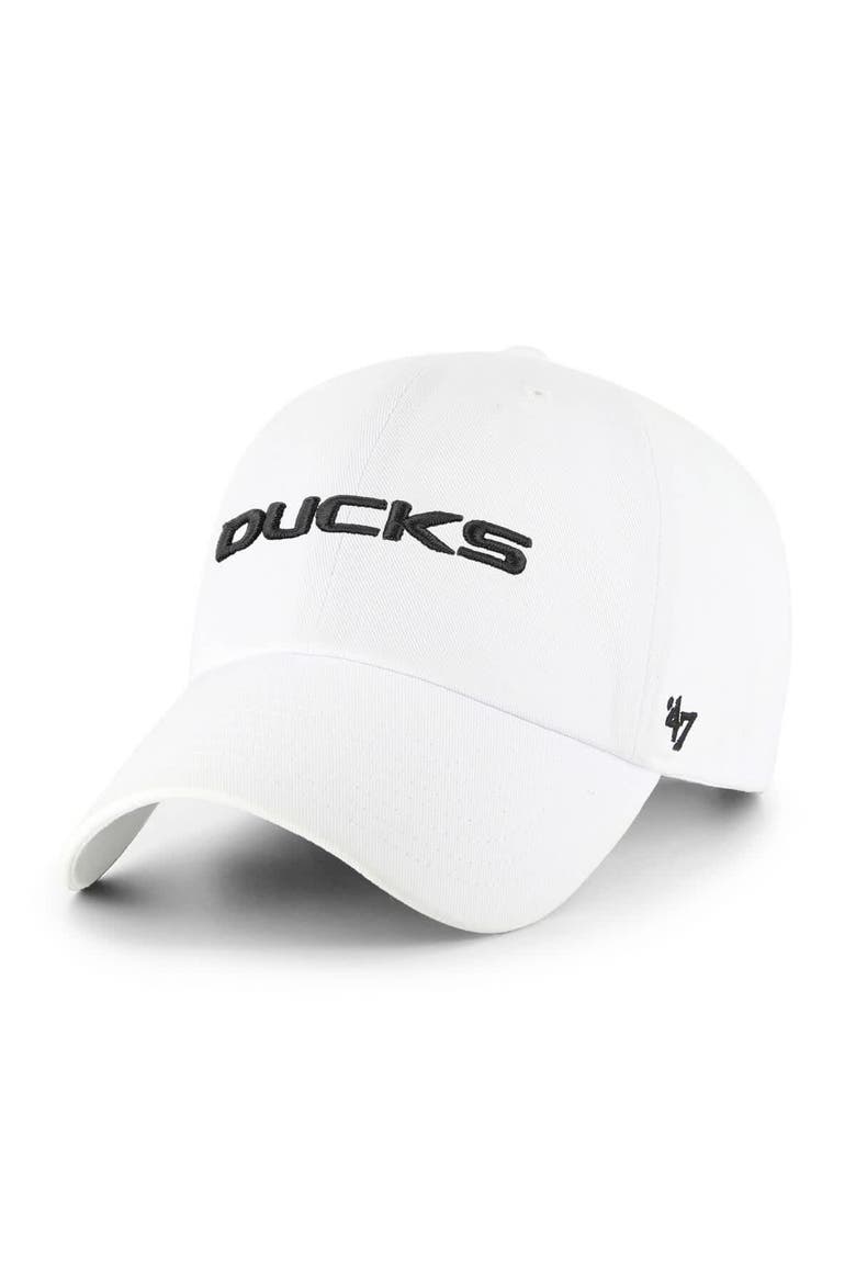 Men's '47 White Oregon Ducks Clean Up Adjustable Hat, Main, color, White
