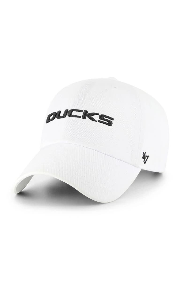 '47 Men's '47 White Oregon Ducks Clean Up Adjustable Hat, Main, color, White