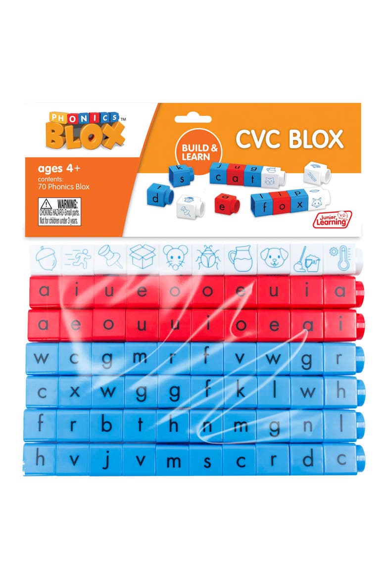 Phonics Cvc Blox Set, 70 Colorcoded Blocks, Main, color, Multicolored