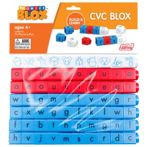 Phonics Cvc Blox Set, 70 Colorcoded Blocks