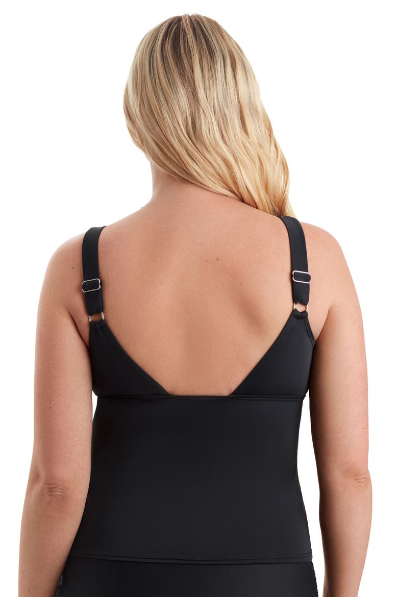 Scoopneck Chlorine Resistant Tankini Swimsuit Top, Alternate, color, Herringbone Shift