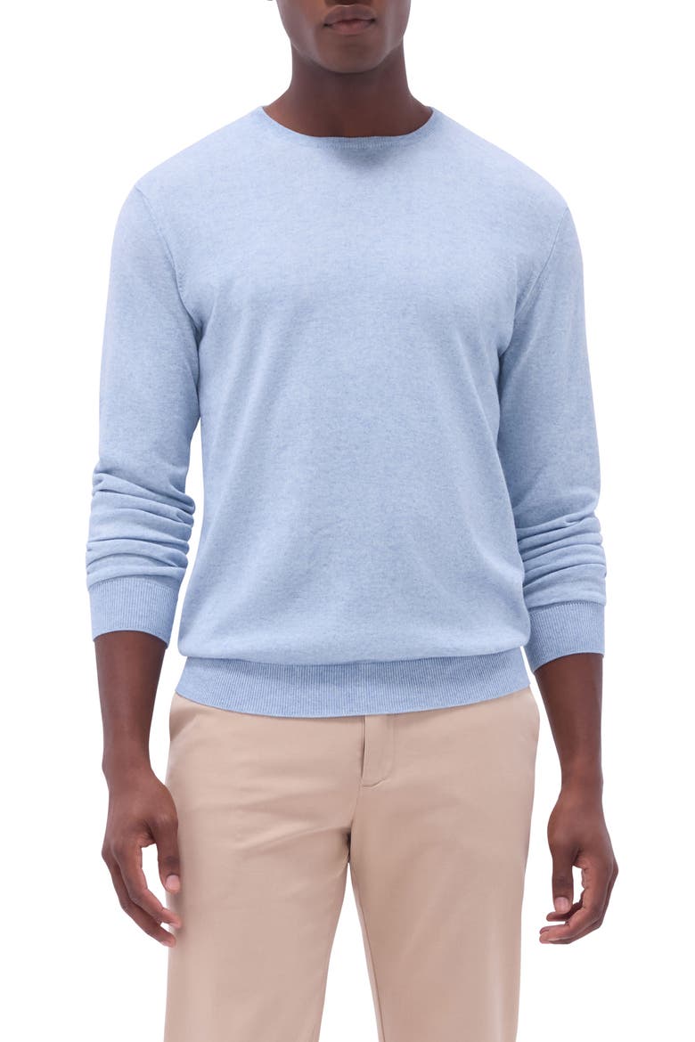 Cotton & Cashmere Crewneck Sweater, Main, color, RIVIERA