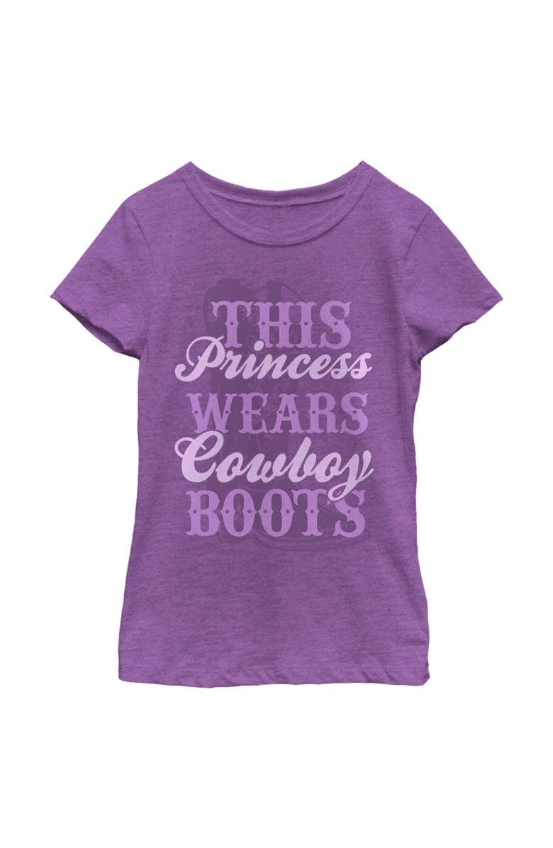 Lost Gods Girl's Lost Gods This Princess Wears Cowboy Boots Graphic T-Shirt, Main, color, Purple Berry