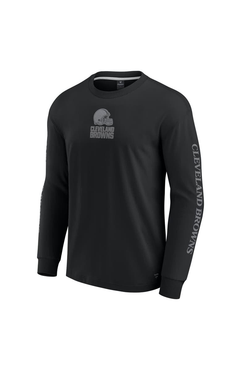 FANATICS Unisex Fanatics Black Cleveland Browns Elements Strive Long Sleeve T-Shirt, Alternate, color, Black