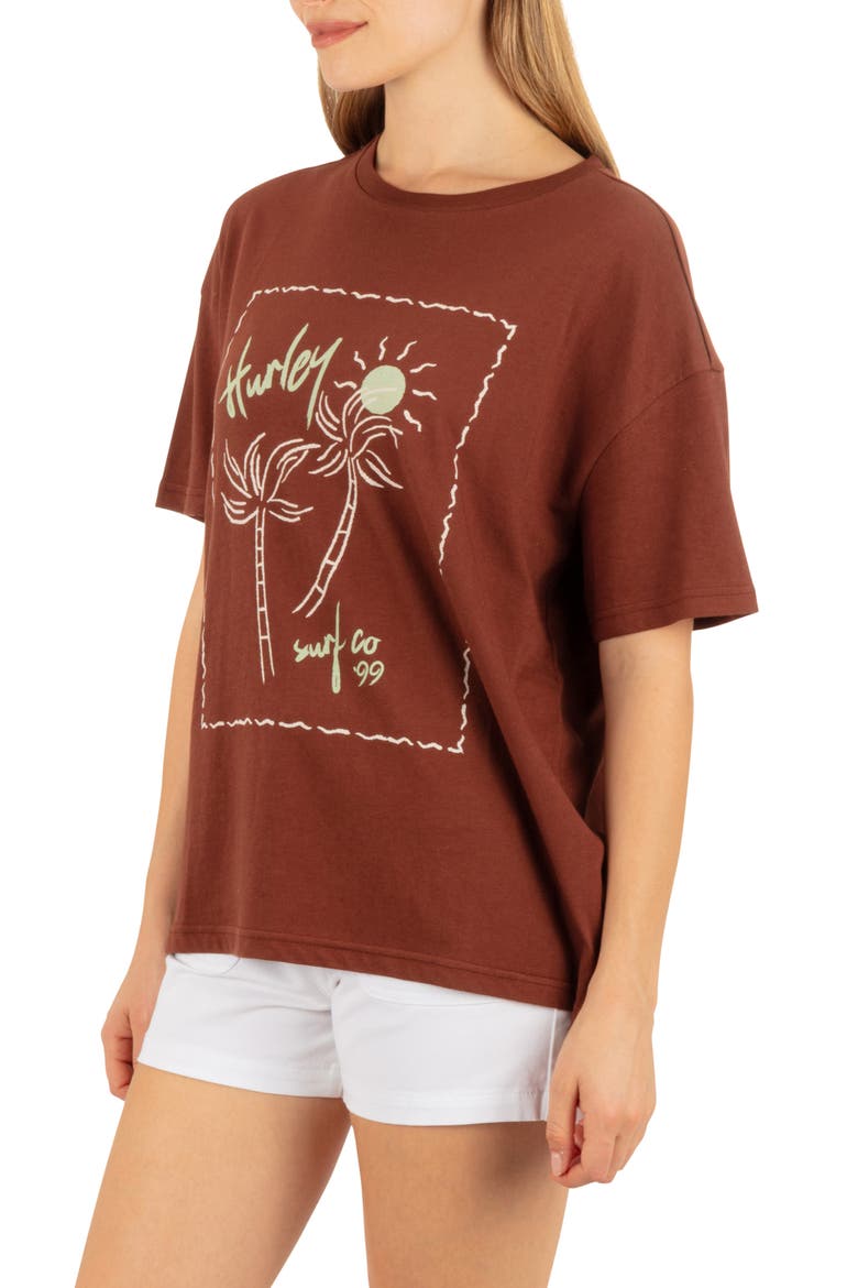 Vintage Postcard Graphic Boyfriend T-Shirt, Alternate, color, CAPPUCICNO