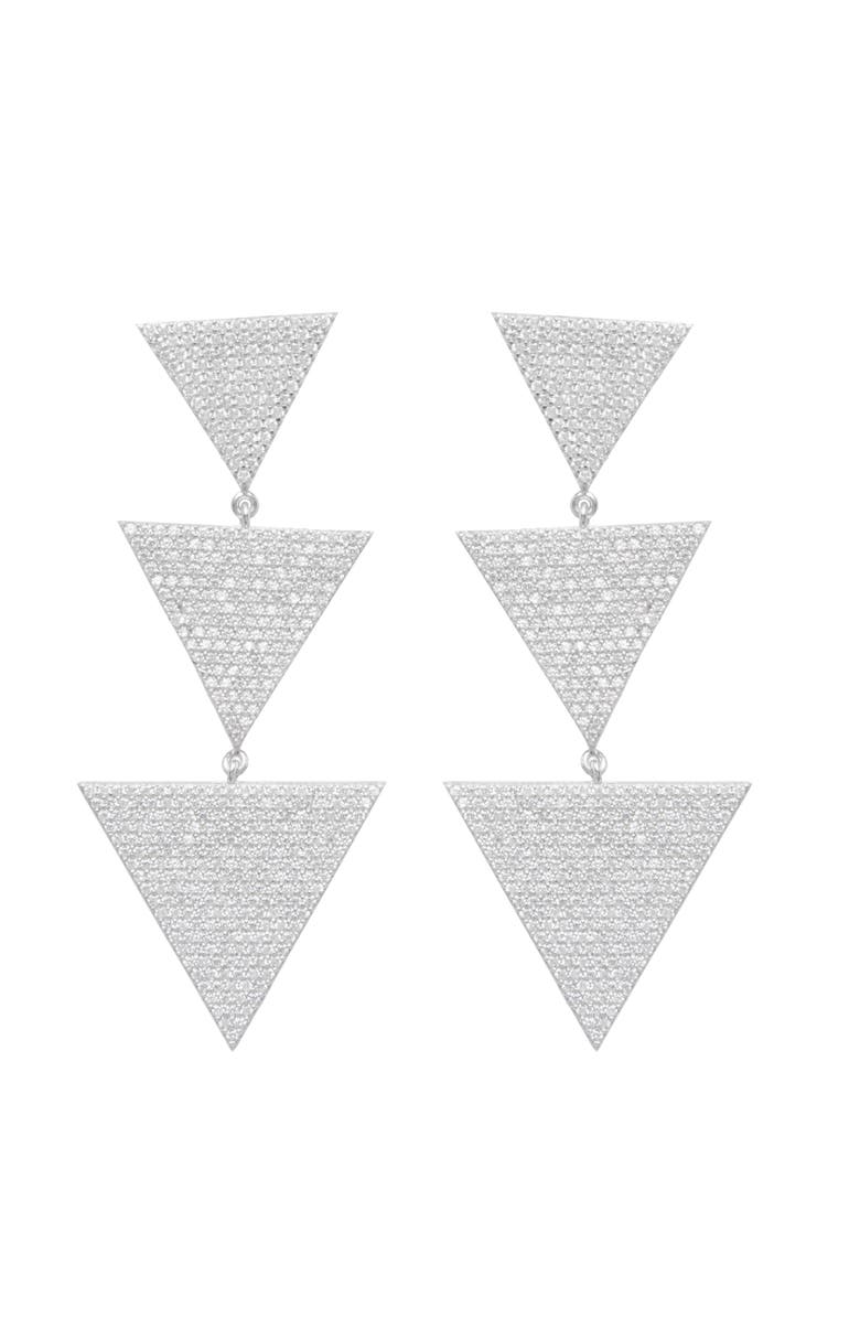 NICKHO REY Megan Earrings, Main, color, White/White Rhodium