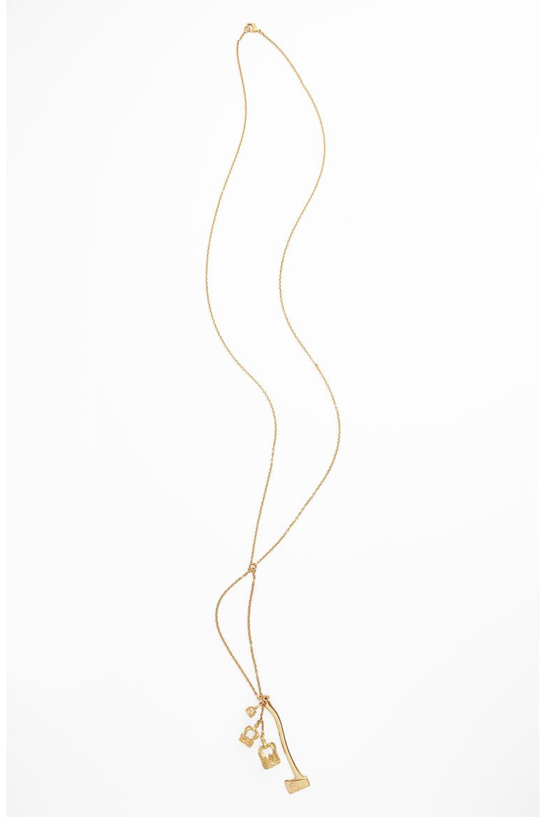'Charm Offensive' Charm Necklace, Alternate, color, GOLD