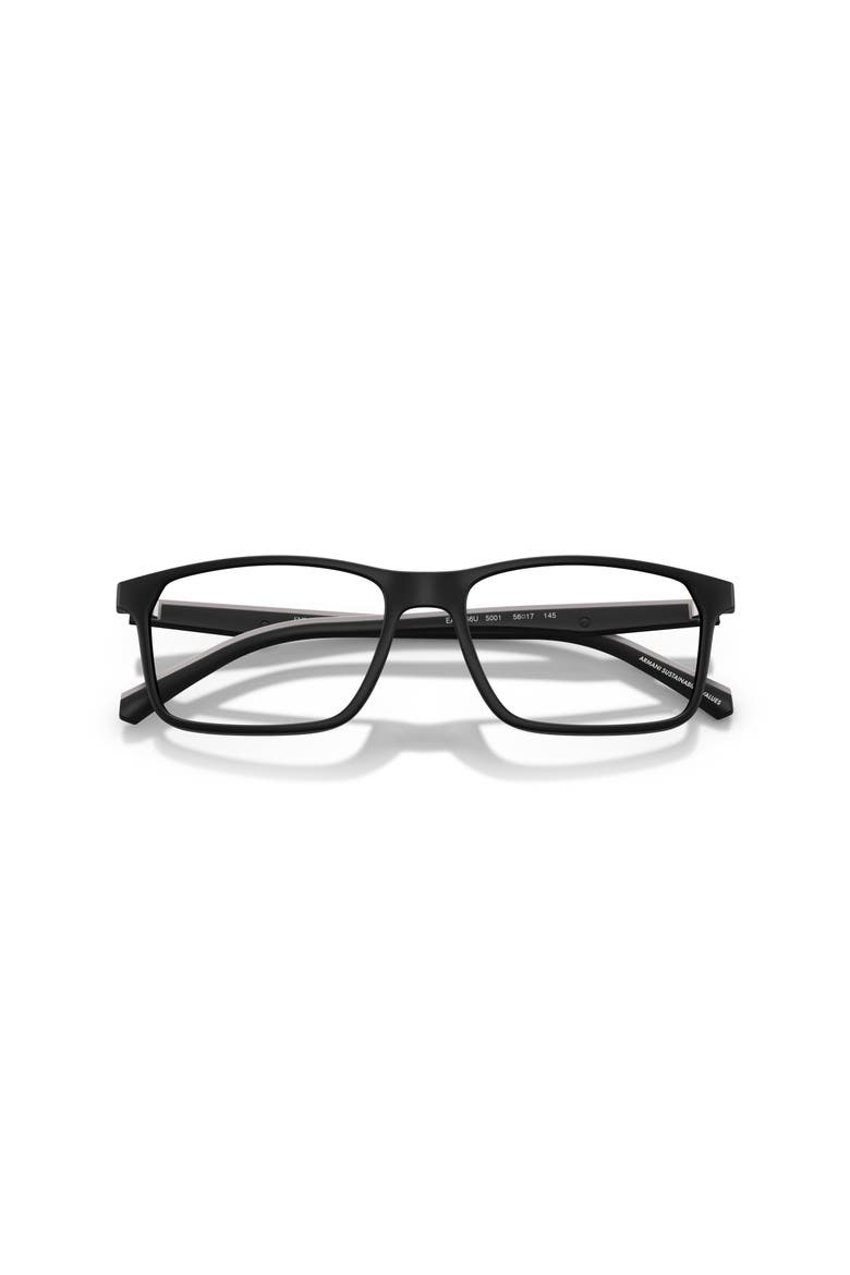 56mm Rectangle optical glasses, Alternate, color, Black