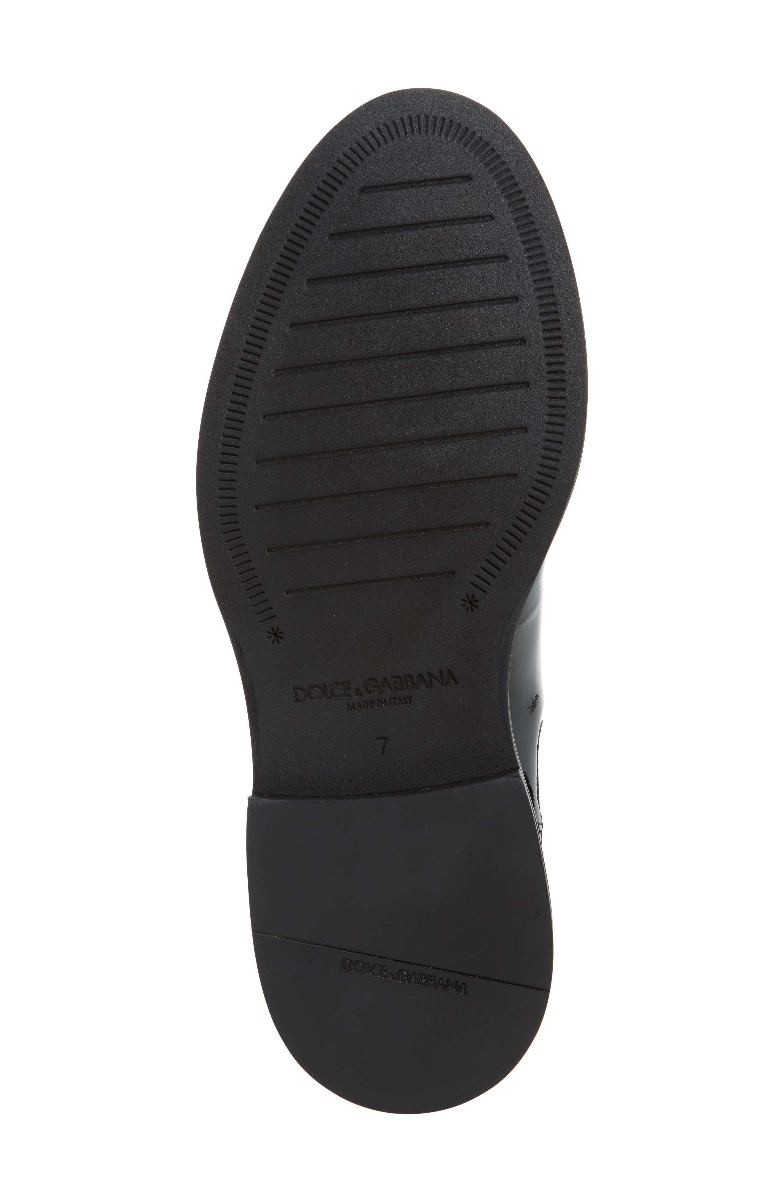 Dolce&Gabbana Vernice Patent Leather Chelsea Boot, Alternate, color, 80999 Nero