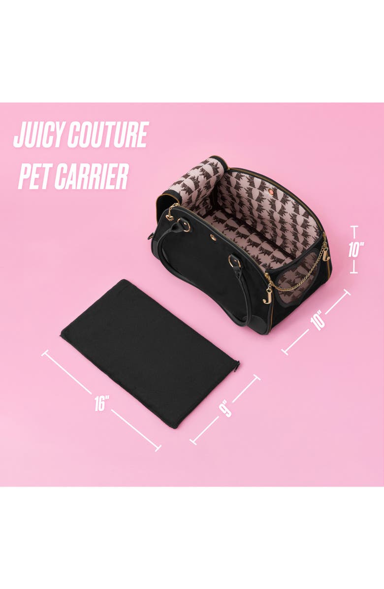 Juicy Couture Give Me Treats Pet Carrier Duffle, Alternate, color, Black