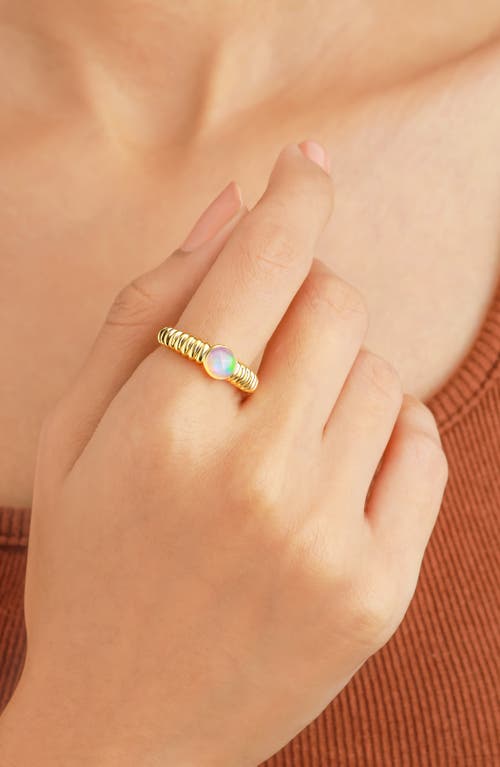 Ys Gems Ethiopian Opal Ring In Gold