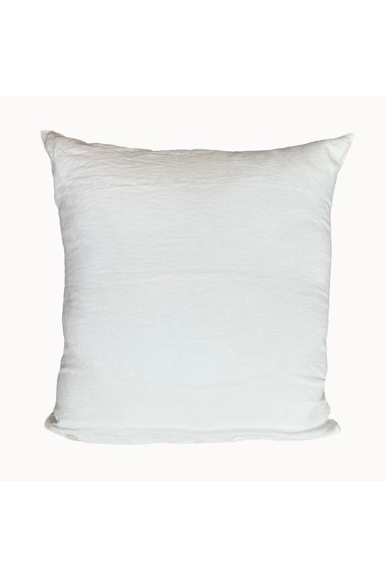 Stonewashed Linen Euro Pillow Sham, Main, color, White