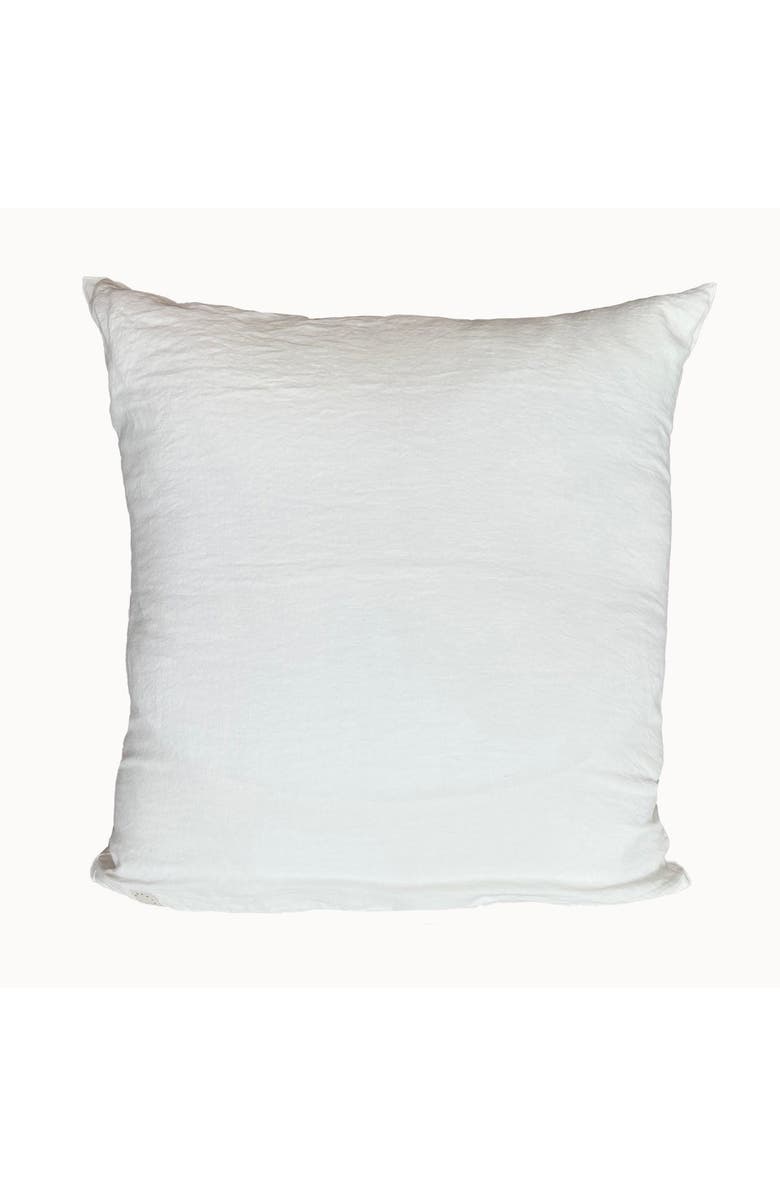 Apartment F Stonewashed Linen Euro Pillow Sham, Main, color, White