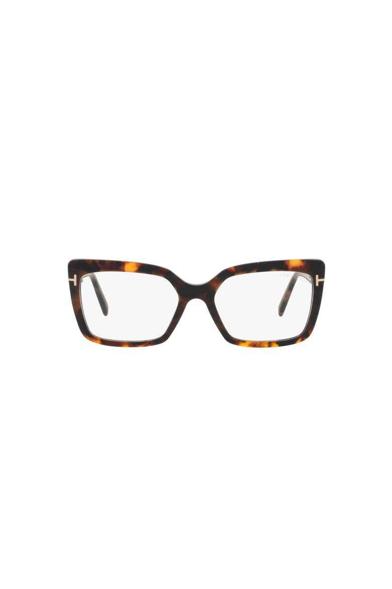 55mm Rectangle optical glasses, Alternate, color, Tortoise