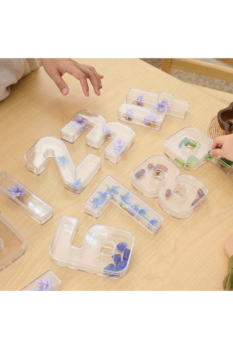 Loose Parts Number Trays - Set of 10, Alternate, color, Clear