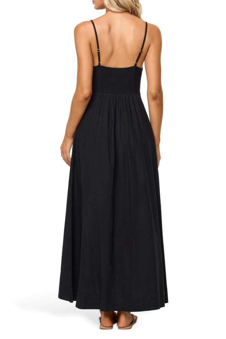 Mabel Cover-Up Maxi Dress, Alternate, color, BLACK