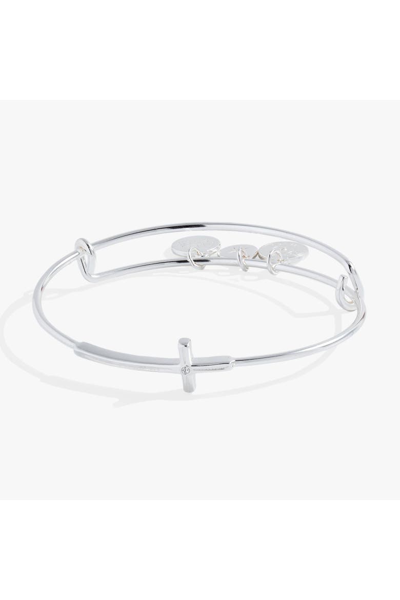 Cross Inline Bangle, Main, color, Silver