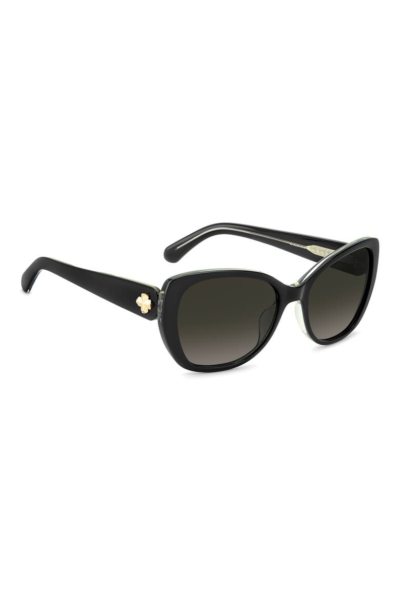 jalisa 56mm gradient butterfly sunglasses, Alternate, color, BLACK YELLOW/ DARK GREY SF