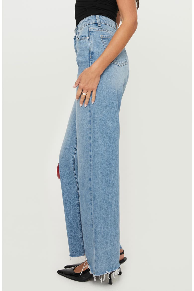 Henesey High Waist Straight Leg Jeans, Alternate, color, BLUE