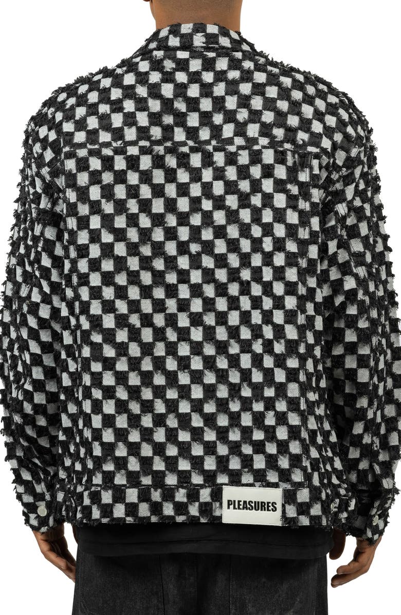 PLEASURES Curfew Checker Trucker Jacket, Alternate, color, 