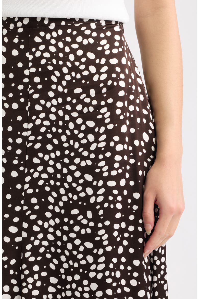 Dot Print A-Line Skirt, Alternate, color, MOLE DOT