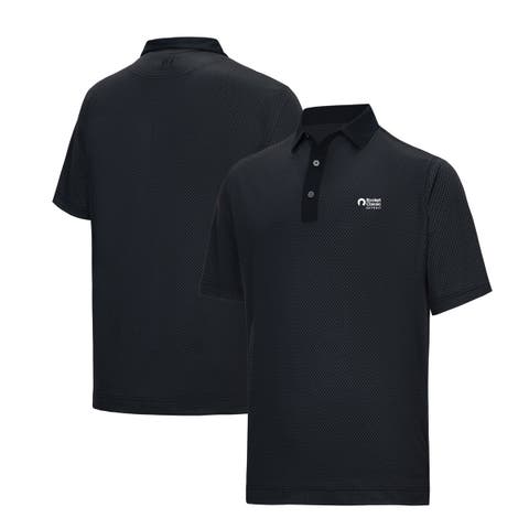 Men's FootJoy Black Rocket Classic Star Geo Pique ProDry Polo