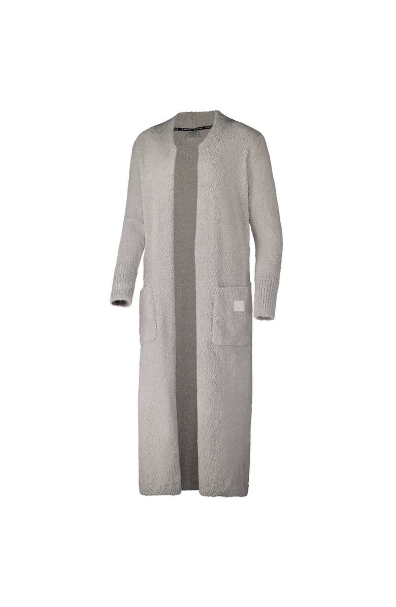 KADYLUXE Women's Tan Miami Hurricanes Three-Piece Fuzzy Knit Cropped Tank Top, Jogger Pants & Longline Cardigan Set, Alternate, color, 