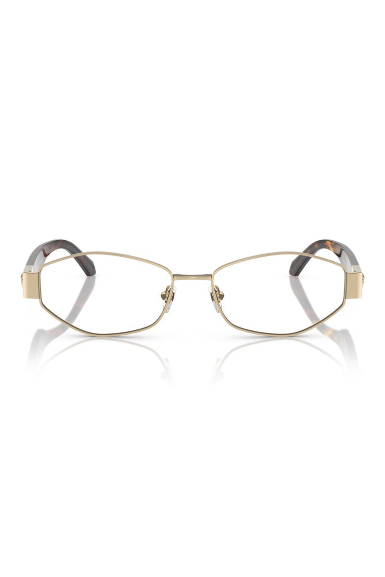 53mm Geometric Optical Glasses, Main, color, PALE GOLD