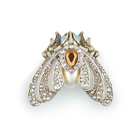 Moth Brooch - Cream Pearl