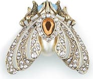 Bill Skinner Studio Moth Brooch - Cream Pearl