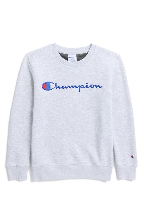 Kids' Signature Logo Embroidered Crewneck Sweatshirt (Big Kid)